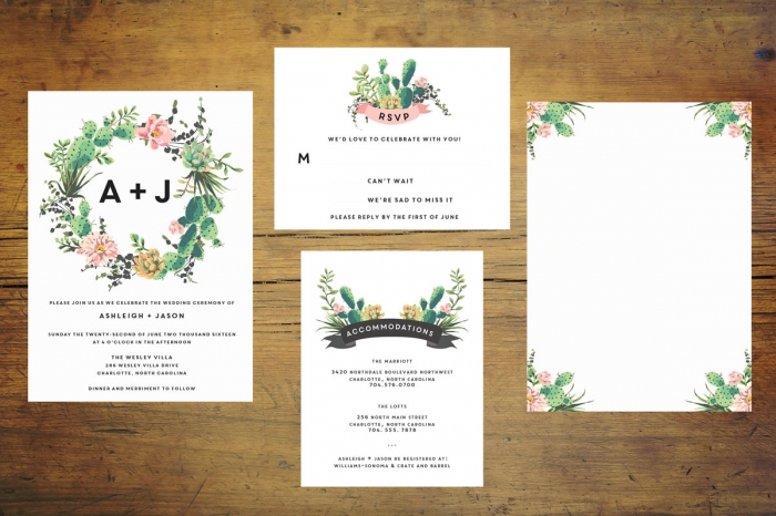 Cactus Wedding Invitations