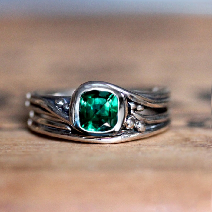 Emerald Engagement Ring