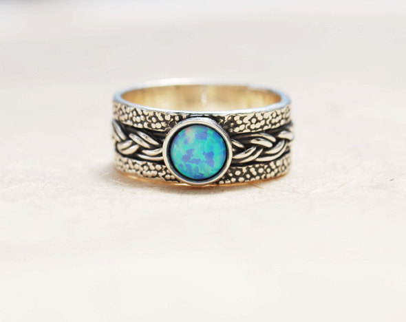 Gemstone Wedding Band