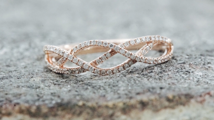 Rose Gold Diamond Eternity Wedding Band