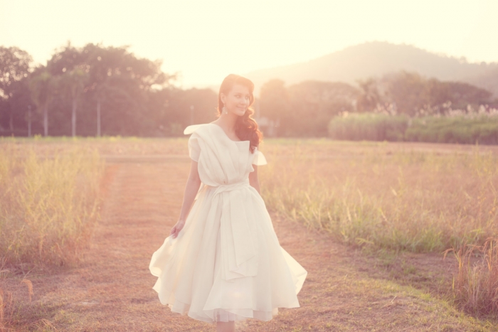 Short Silk Wedding Dress