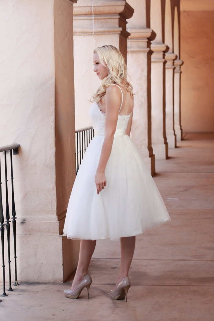 Short Tulle Wedding Dress