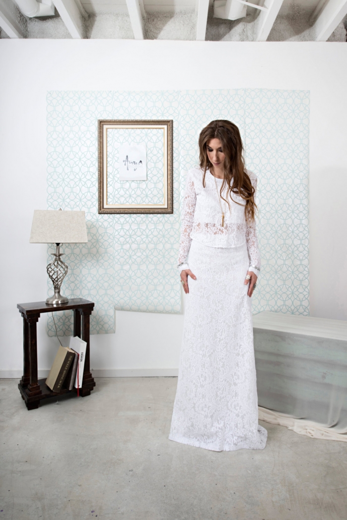 Two Piece Lace Wedding Dress