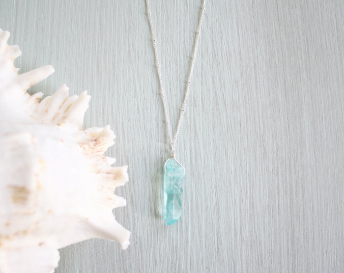 apatite blue necklace