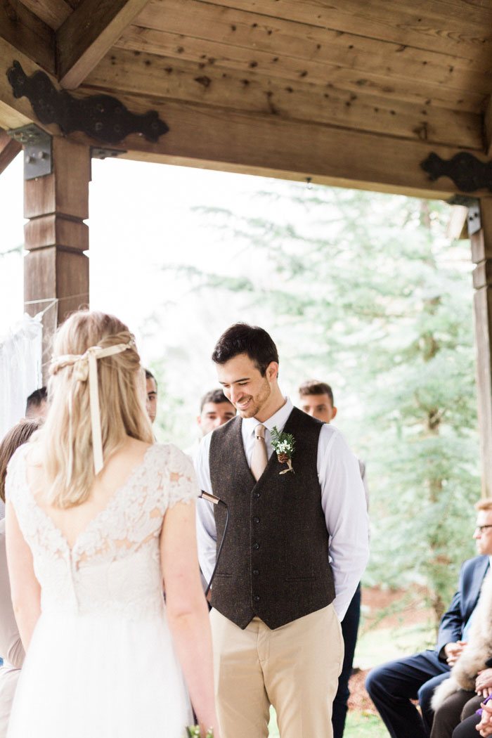 groom during ceremony