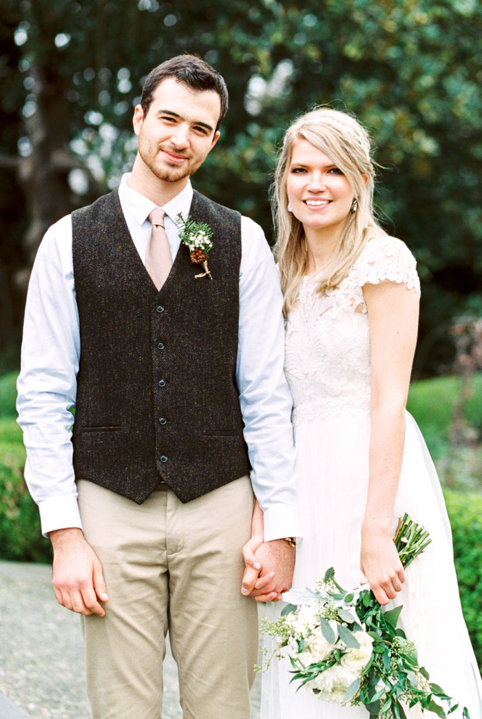 bride and groom portrait