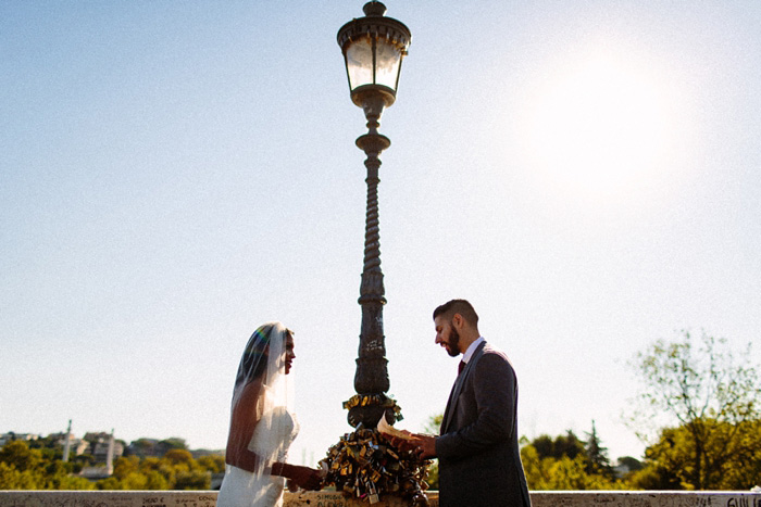 outdoor elopement ceremony in Rome