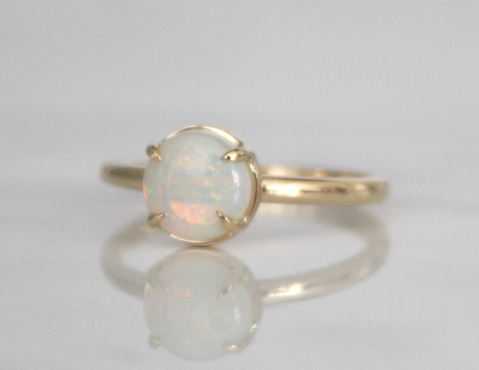 gold opal ring