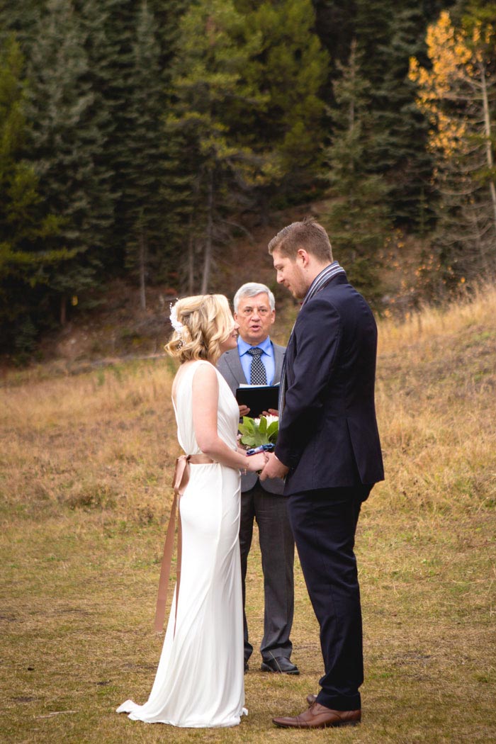 elopement ceremony in Lake Louise National Park