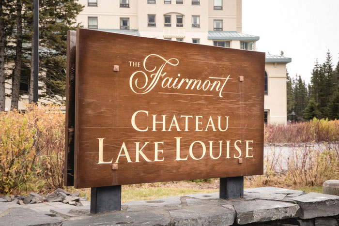 Chateau Lake Louise sign