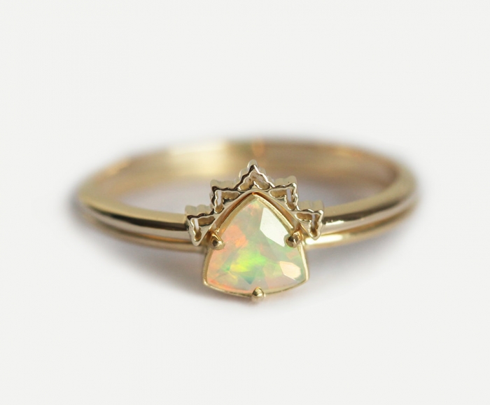 opal ring set