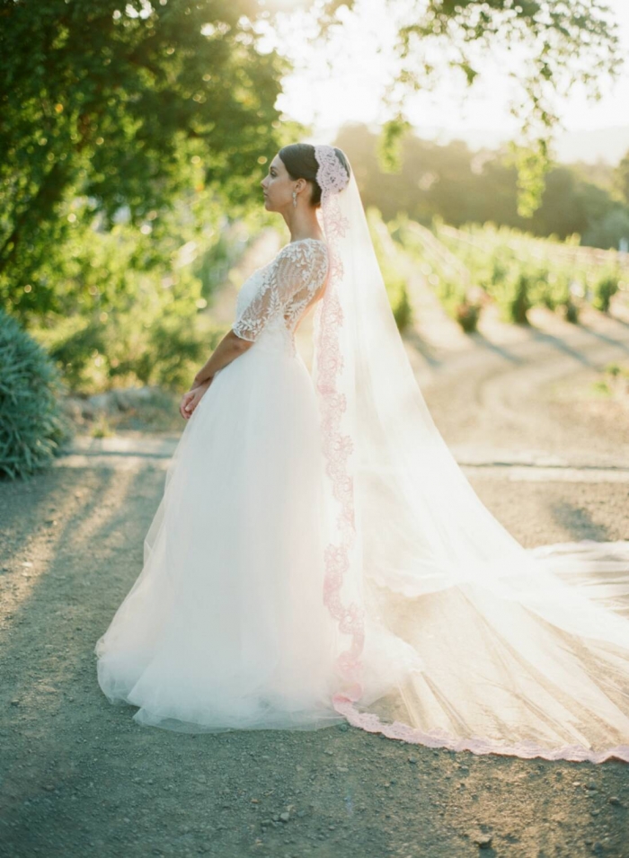 pink cathedral veil