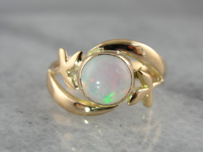 rose gold opal ring