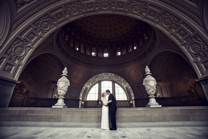 Wedding portrait at San Francisco City Hall