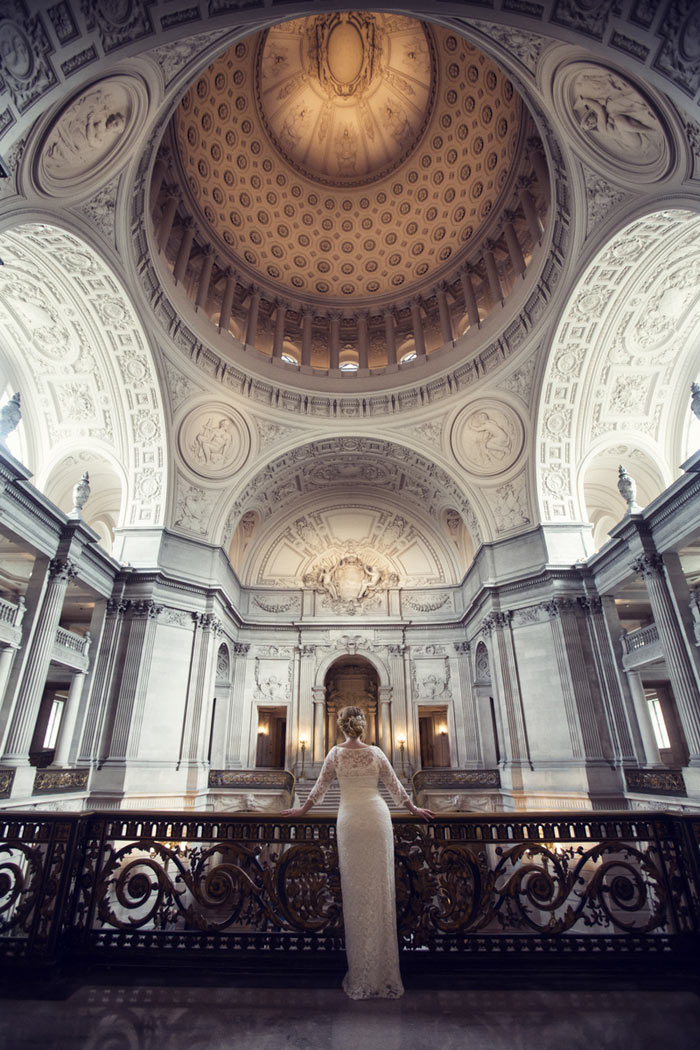 bride portrait from behind