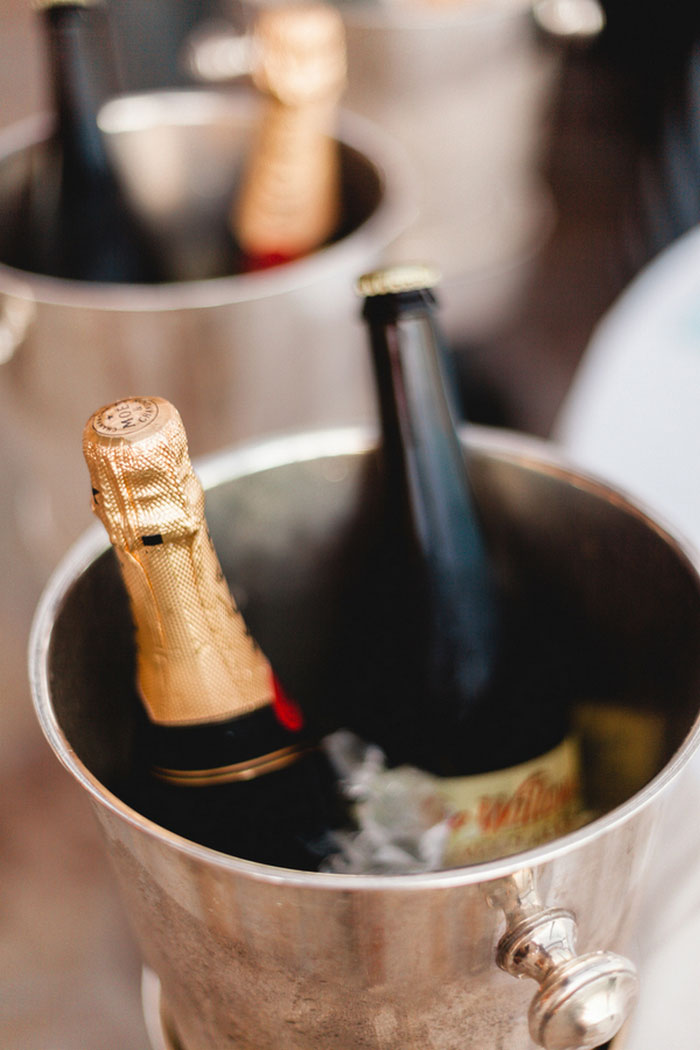 champagne in ice bucket