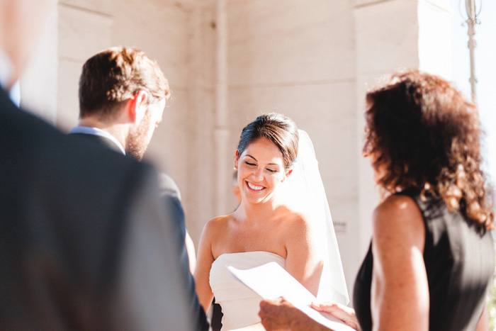 bride during ceremony