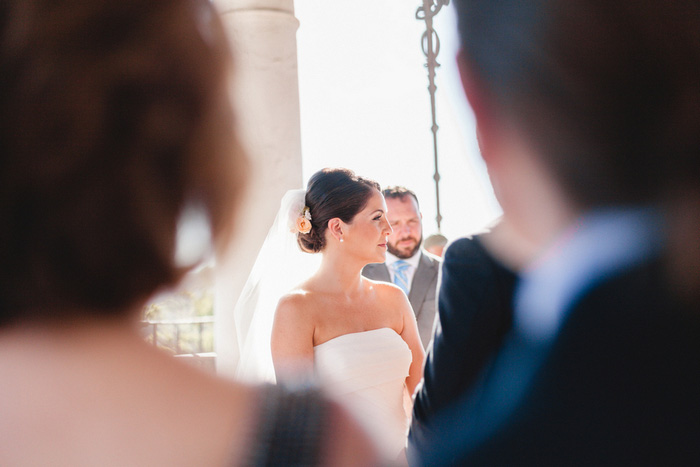 bride during ceremony