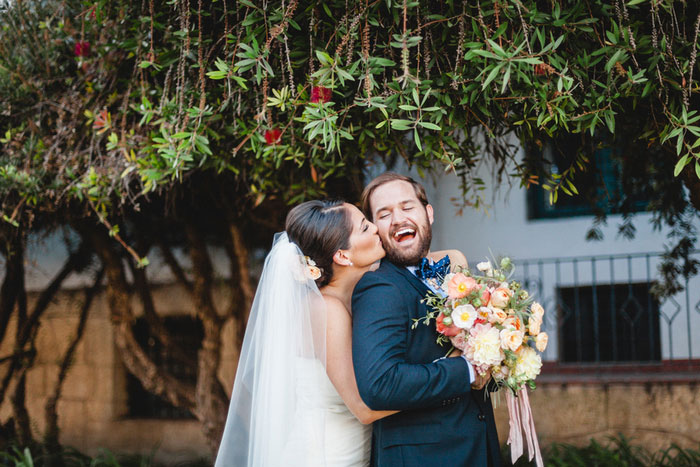 bride and groom first look