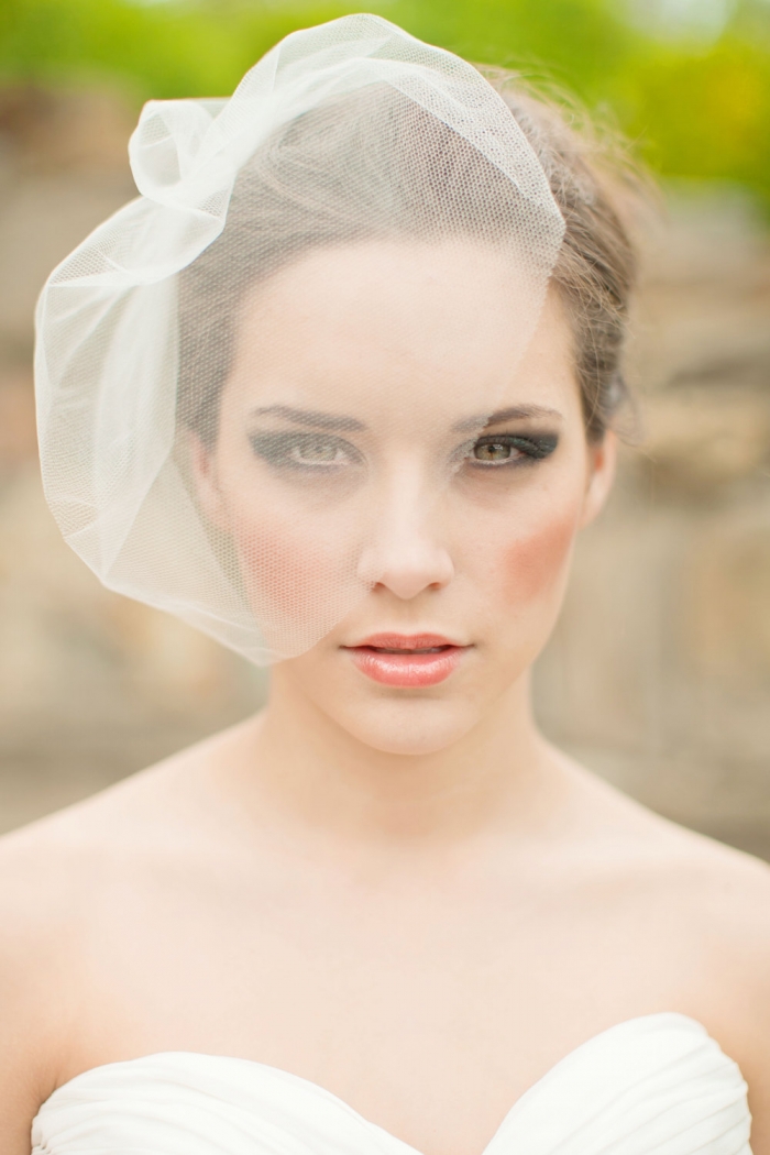 tulle birdcage veil