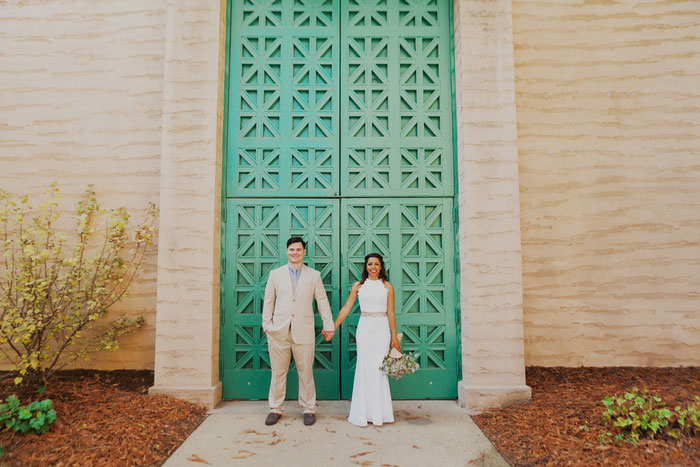 Bride and groom portrait