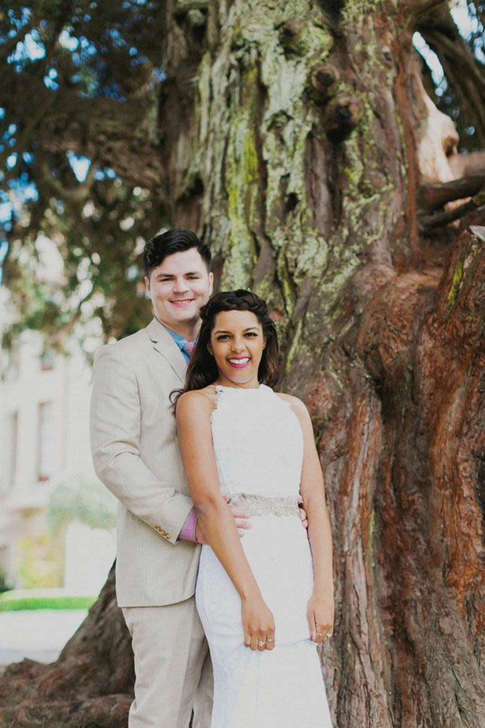 Bride and groom portrait