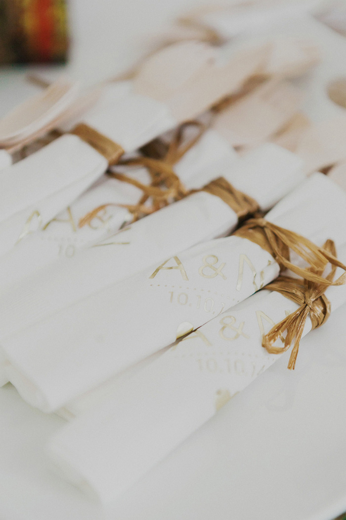 monogrammed wedding napkins