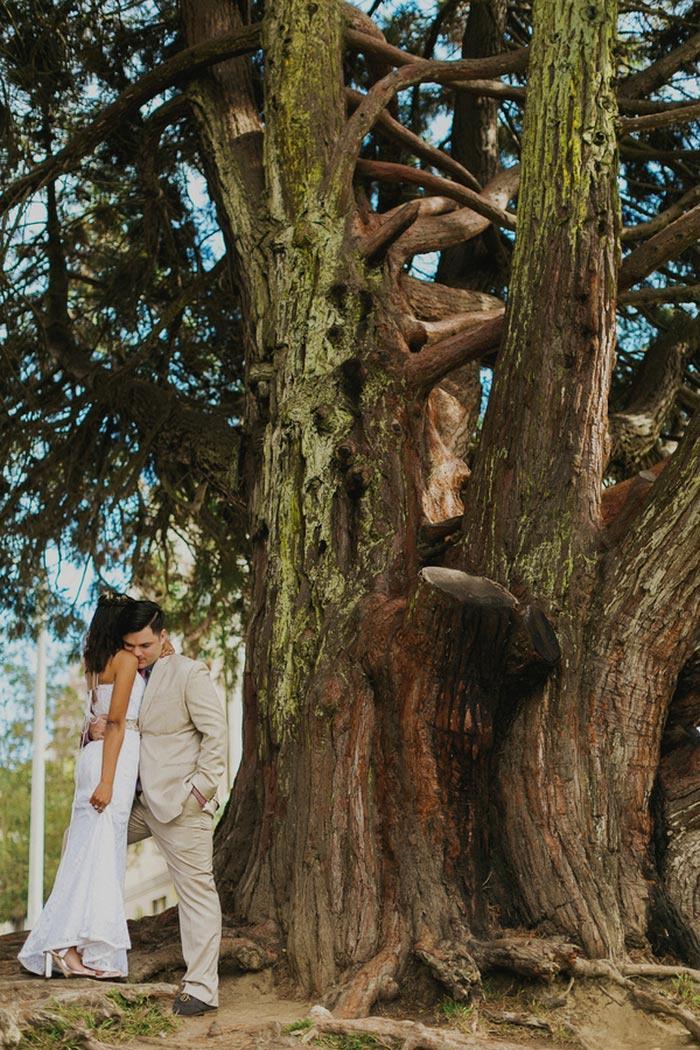 bride and groom portrait in San Francisco