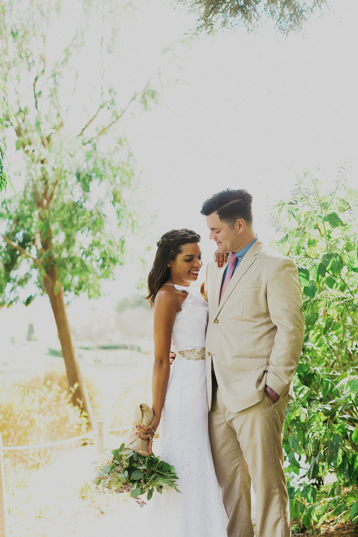 Bride and groom portrait