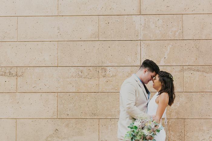 Bride and groom portrait