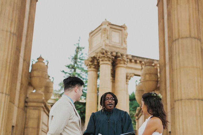 Palace of FIne Arts outdoor wedding ceremony