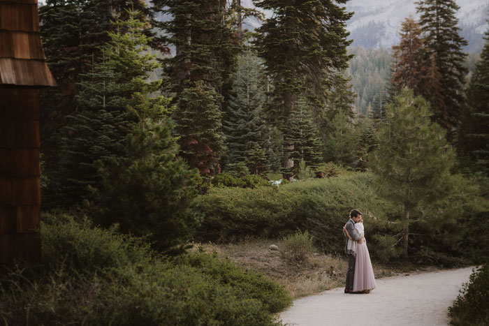 bride and groom first look