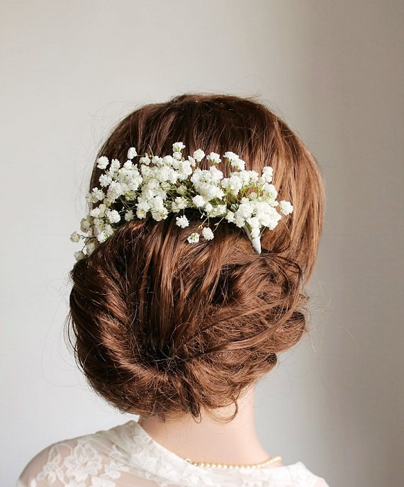 babys breath head piece