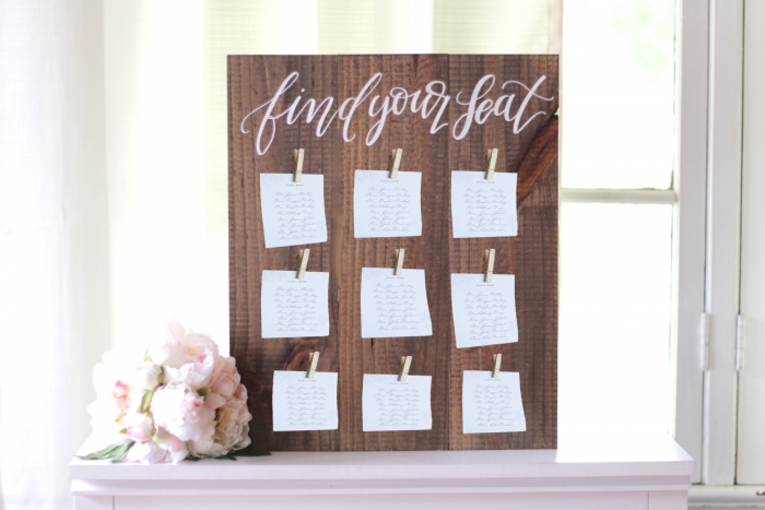 Clothespin Seating Chart