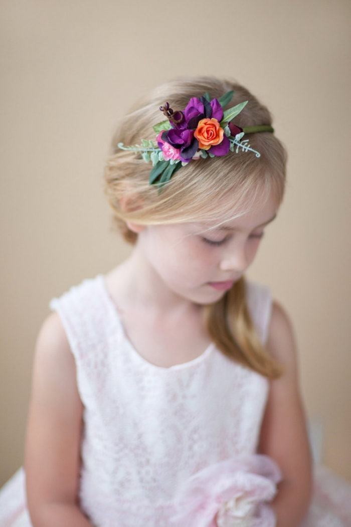 colorful flower head band