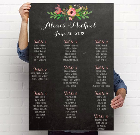 Chalkboard Seating Chart