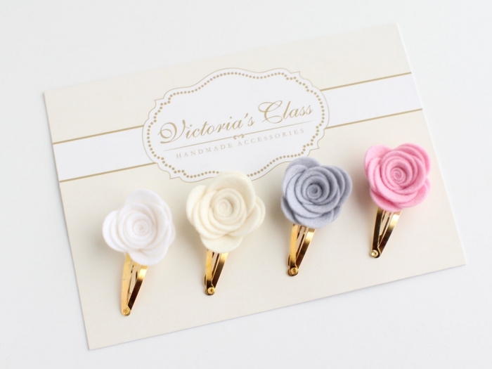 flower girl hair clips