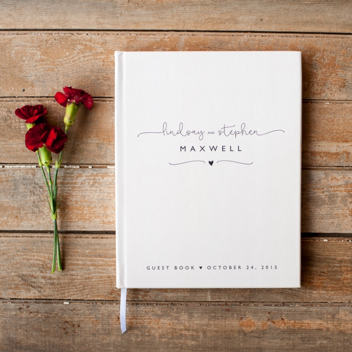 handwritten guest book