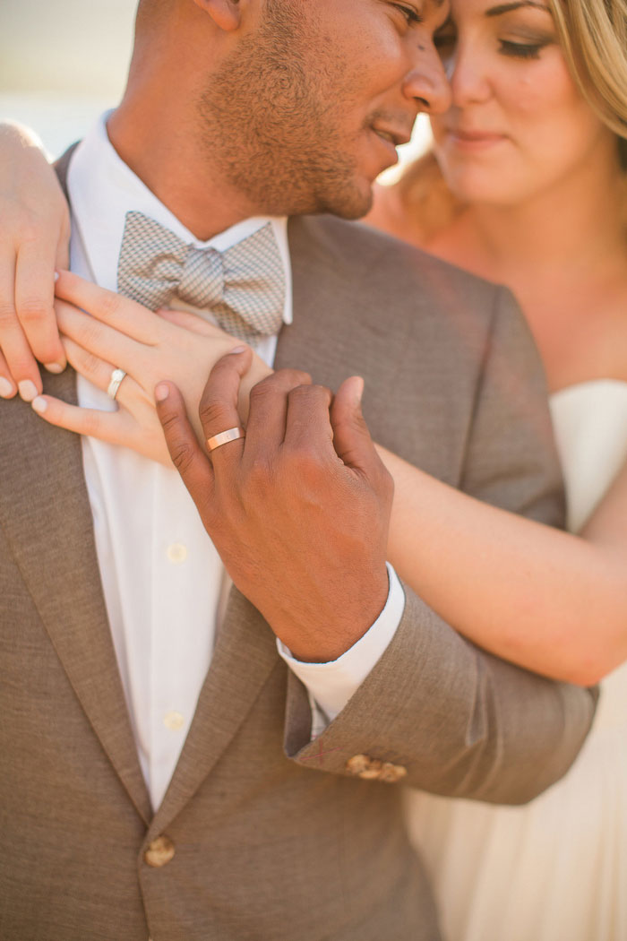 wedding portrait focused onnrings