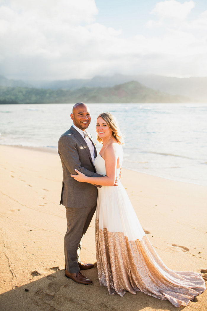 wedding portrait on the beach