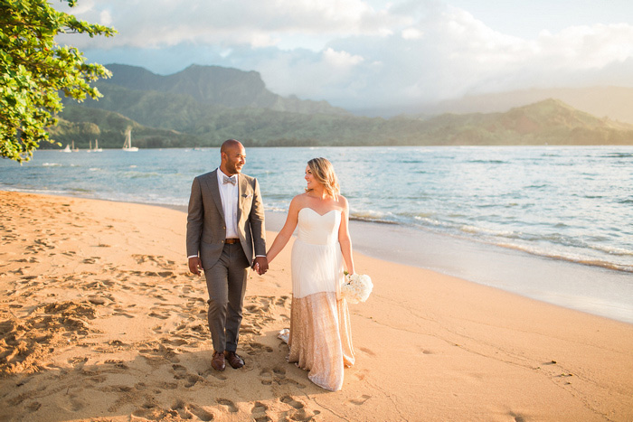 wedding portrait on the beach