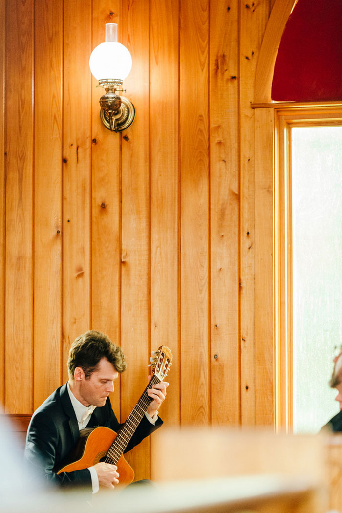 guitar player in church