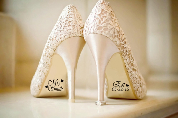 personalised wedding shoes