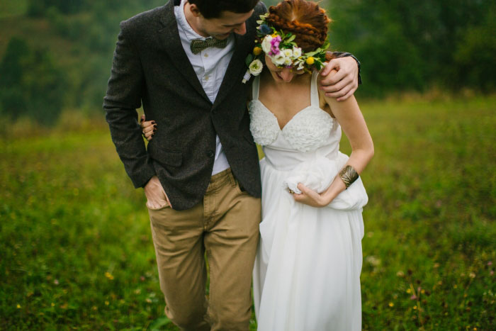 bride and groom portrait