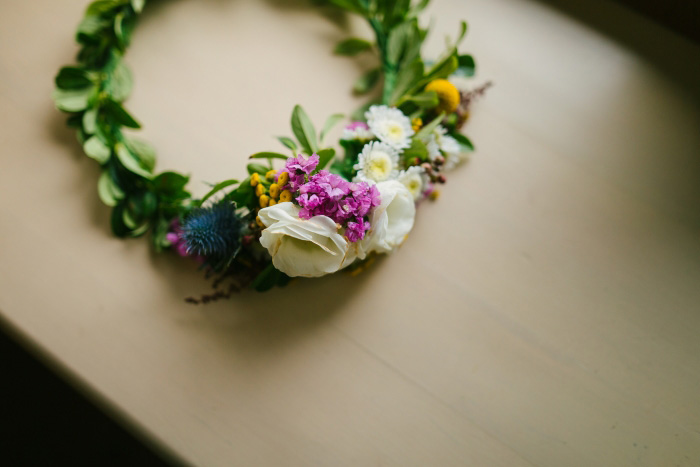 floral wedding crown
