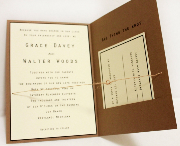 rustic twine invite