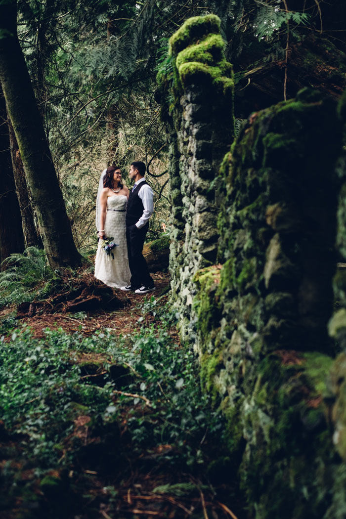 woodland wedding portrait
