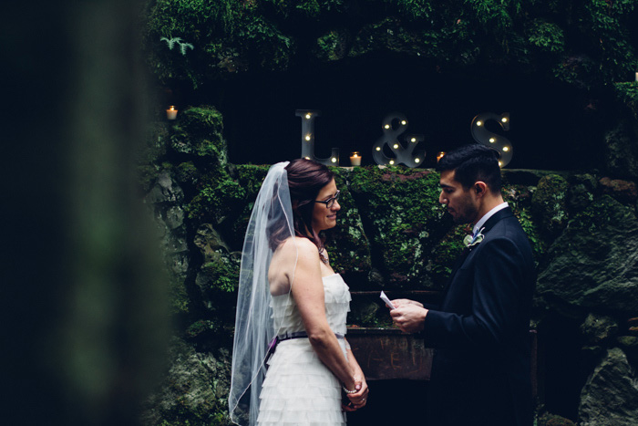 woodland elopement ceremony