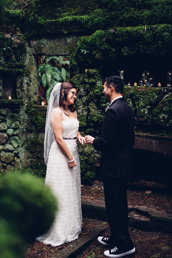 woodland elopement ceremony