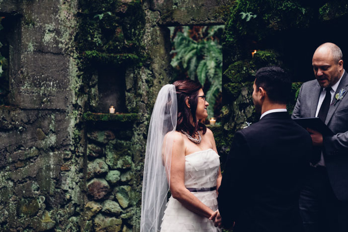 woodland elopement ceremony